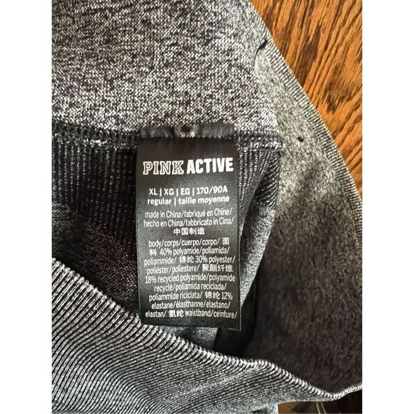 PINK Active Woman’s Grey Leggings Size XL Victorias Secret Pink - Picture 10 of 11